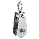 uxcell ローププーリー　ロープ滑車　起重機ツール　シングルスイベルホイール　ロープ　0.03トン　66ポンド