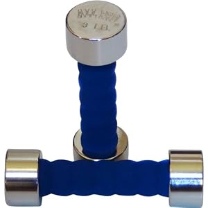 All Pro Contour Foam Cushioned Grip Chrome Dumbbells, 6-Lb Pair