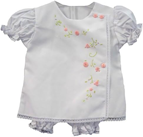 Will'beth Baby Girls Embroidered Diaper Set Pink Newborn