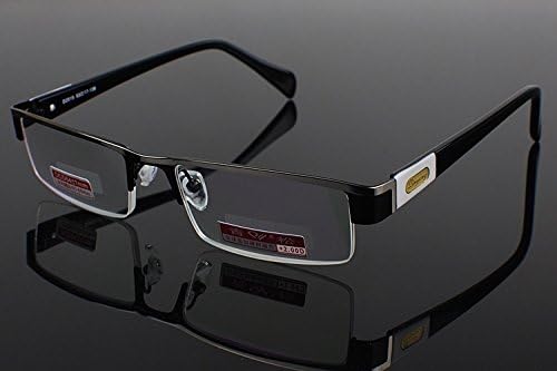 Jierly new fashion titanium alloy aspherical reading glasses+1.0 +1.5 +2.0 +2.5 +3.0 +3.5+4.0 0088 Black 1.5