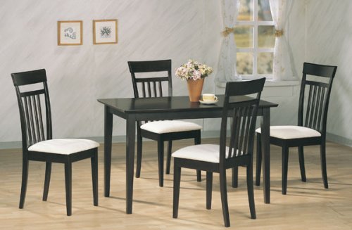Cappuccino Finish 5 Piece Dining Set By Coaster Furniture