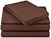 Amazon Basics Lightweight Super Soft Easy Care Microfiber 4 Piece Bed Sheet Set with 14-Inch Deep Pockets, Including Fitted Sheets, Full, Chocolate, Solid