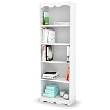 Sonax Hawthorn 72-Inch Tall Bookcase, Frost White