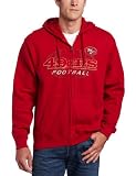NFL Men's San Francisco 49Ers Touchback IV Long Sleeve Fullzip Hooded Fleece (Red, Medium)
