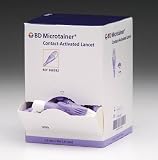 B-D Microtainer Contact-Activated Lancet 1.5mm width x 2.0mm depth High Flow Blue
