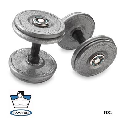 Pro-Style Grey Dumbbells 105 lbs./Snug-Grip Handle