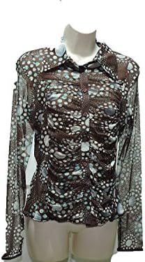 Kay Celine Womens Sheer Blouse Lace Top Shirt Size XL, X-large