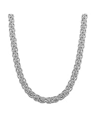 Sterling Silver 6.3-mm Byzantine Necklace (30 Inch)