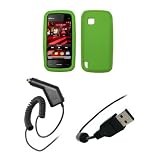 Nokia Nuron 5230 Premium Neon Green Soft Silicone Gel Skin Cover Case + Rapid Car Charger + USB Data Sync Charge Cable for Nokia Nuron 5230 41dOk5W4eFL. SL160 Nokia Nuron 5230 Premium Neon Green Soft Silicone Gel Skin Cover Case + Rapid Car Charger + USB Data Sync Charge Cable for Nokia Nuron 5230