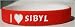 I Love Sibyl Custom Wristband