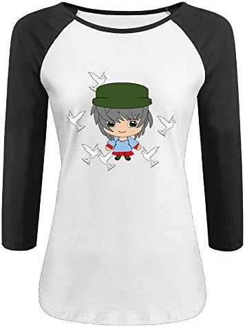 Cute Chibi Manga Cartoon Modern For Women Baseball Jersey Half Sleeve