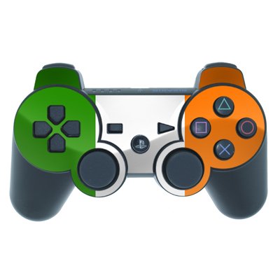 Irish Flag Design PS3 Playstation 3 Controller Protector Skin Decal Sticker