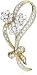 Buckley Ladies Two Tone Pave Set Flower Brooch