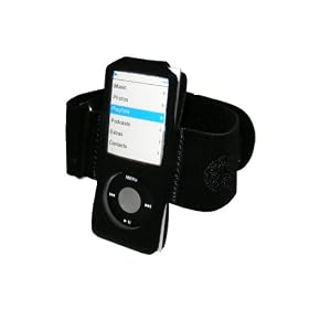 BLACK Neoprene Sports Armband for Apple iPod Nano 4th Gen Generation 4G New Nano-Chromatic 4GB, 8GB & 16GB