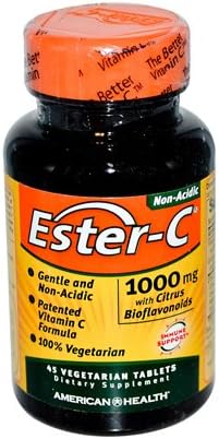 New - American Health Ester-C with Citrus Bioflavonoids - 1000 mg - 45 Vegetarian Tablets