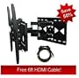Samsung UN55B8000 Compatible Dual-Arm Swivel/Tilt Wall Mount **FREE 6ft HDMI CABLE**