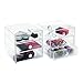iDesign 3-Drawer Multipurpose Storage Container with Knobs, Clear, 2 Pack