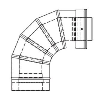 Rheem RRTG20151A-1-1 90-Degree Elbow Gas Venting