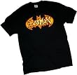 Batman Fiery Shield Logo Adult T-Shirt
