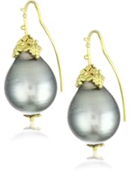 Vibes "Fairytale" 18 Karat Gold and Tahiti Pearl Earrings