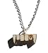 Steven Shein Mini Stacked Laser Cut Wood & Acrylic Necklace -- Fangs ( White And White)