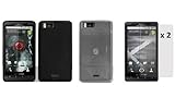 Motorola Droid X / X2 - 2 Thermoplastic Polyurethane Silicone Cases (Black, ....