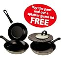 3pc NANO Frying pan set + splatter guard