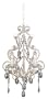 Leila White Clear Swag Plug-in Chandelier