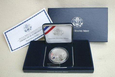 2001 Us Mint Smithsonian Buffalo Silver Dollar Proof Coin