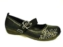 KCMODE Womens Black Clark Style Everyday Flower Print Pump Shoes