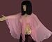 Pink Belly dance chiffon flare top choli tribal blouse