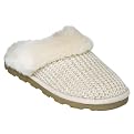 Women's Calinda Sweater Knit Scuff Slippers - Tan