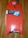 Body Glove Rush 42.5 Inch Bodyboard w/leash and contoured deck Red with Blue Rails
