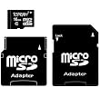 TOPRAM 16GB microSD microSDHC 16G Memory Card Class 6 with SD Adapter and miniSD Adapter