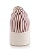 Summerwhisper Women's Striped Elastic Platform Canvas Shoes Slip on Loafers Low Top Sneakers