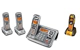 Uniden DECT 2085-4WX Cordless System with Digital Answering System, Dual Keypad, Call Waiting/Caller ID and Extra 2 Handsets and Chargers + 1 Bonus Waterproof Handset and Charger
