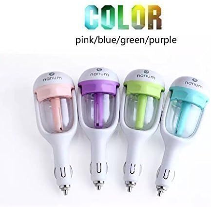 Mini Car Air Humidifier with Tour Essential Oil Litemist Aromatherapy Travel Car Diffuser Mute Nonradiation(purple)