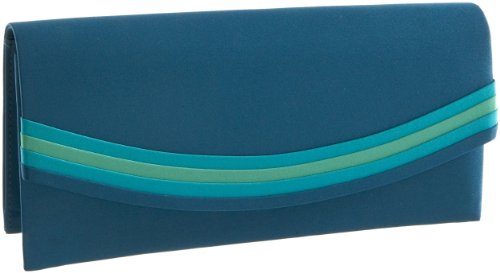 Menbur Satin Stripe Envelope Clutch