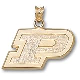 Purdue University Motion P Stippled 1/2 Pendant (14kt)