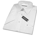 Weißes Blackline Kurzarm Hemd mit Basiskragen, Chambray Qualität, Armellänge 65 cm von eterna