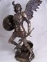 Archangel Saint Michael Statue Real Bronze Powder Cast Sculpture 12 �-inch