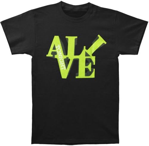 Tonight Alive Men's Block Letters T-shirt X-Large Black