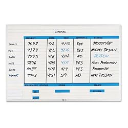 Magna Visual NMW-3648G Magna Visual Changeable Planner Kit, Porcelain-On-Steel, 48x36, WE/Silver Frame