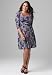Avenue Plus Size Teardrop Printed Dress (PURPLE,22/24)