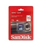 Sandisk 16GB Class 4 SDHC Memory Card