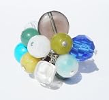 Marana Jewelry - Mixed Gem Stones Cluster Adjustable Ring
