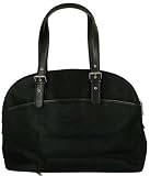 Baggallini Barcelona Bag Black Pebble Finish Gorgeous Leather Trimmed Big Tote, Overnighter