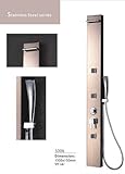 IMAGE OF BATHTECH Shower Panel Tower: Overhead Rainfall with 3 Massage Jets (Creme Color, Model S006)