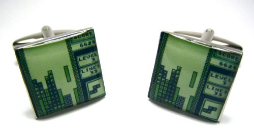 Retro Tetris Game Boy Cufflinks w/Gift Box