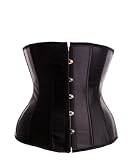 Black satin underbust corset (A3052)